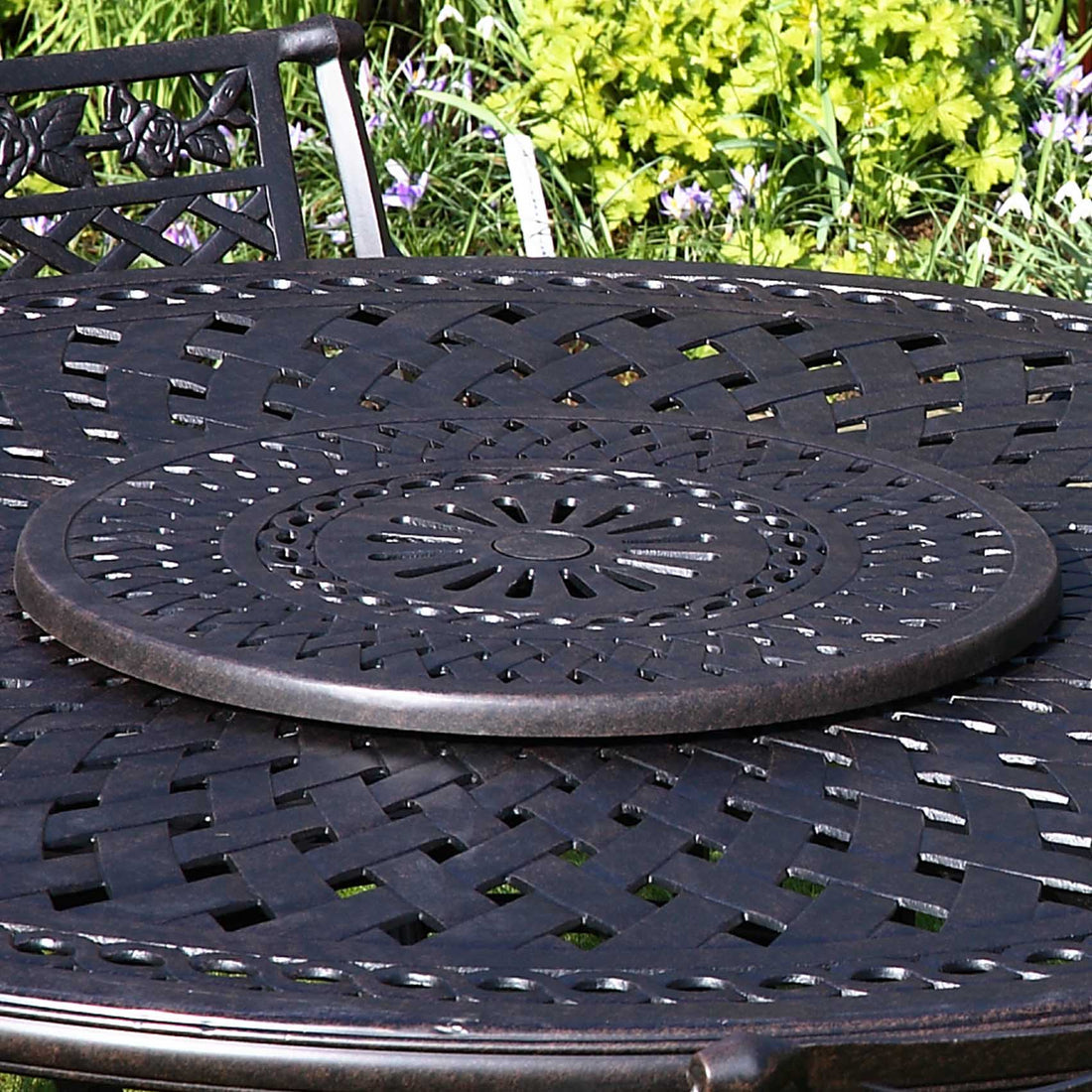 Lazy Susan Lattice 60cm - Antique Bronze