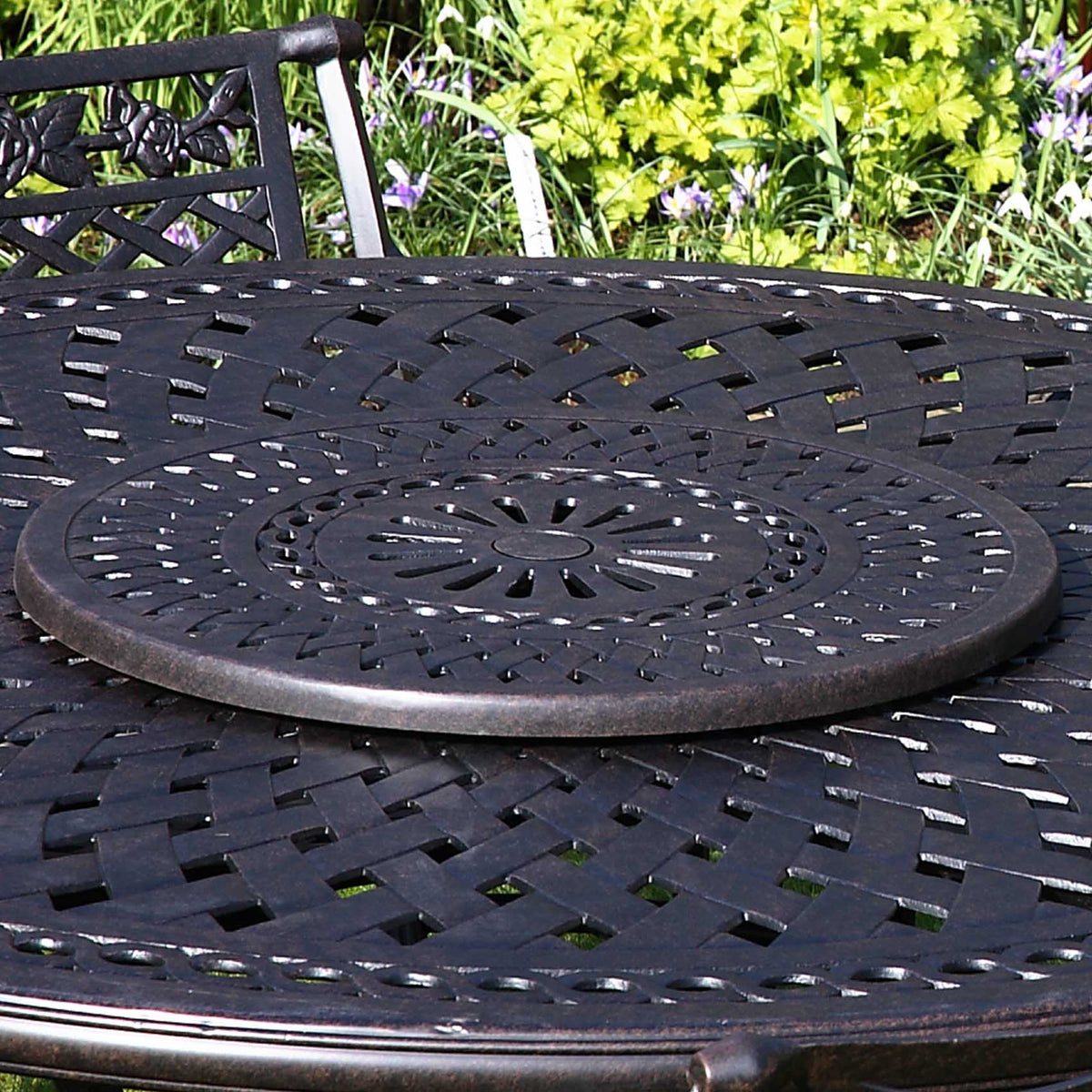 Lazy Susan Lattice 60cm - Antique Bronze