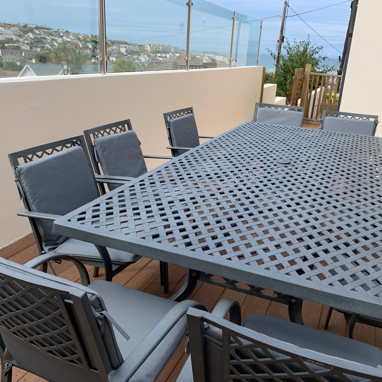 Madison Table 2.6m 10 Seater Set - Slate Grey
