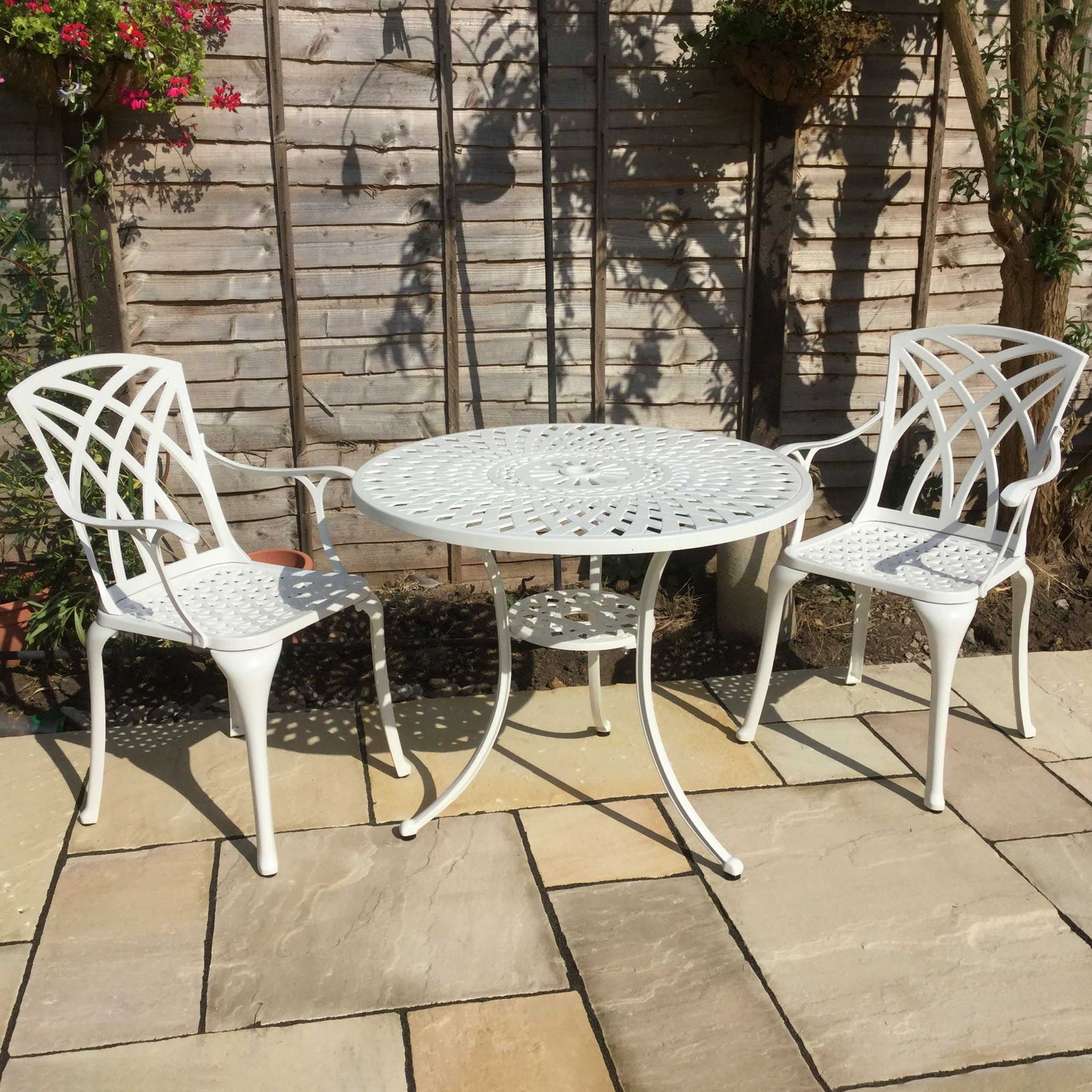 Mia Table 2 Seater Set - White