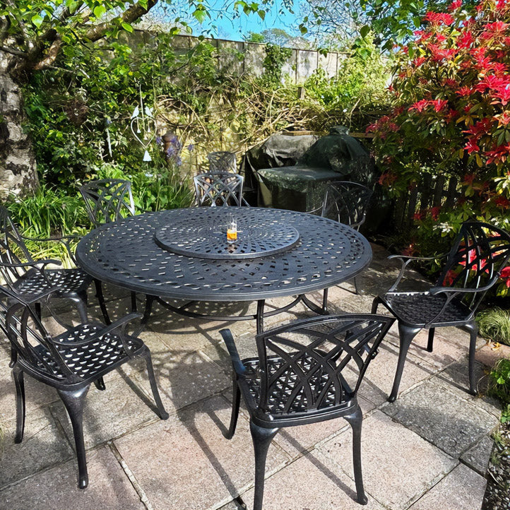 Olivia Table 8 Seater Set - Antique Bronze