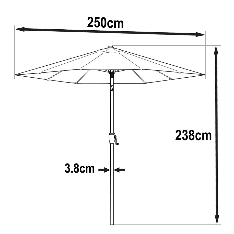 Parasol 2.5m - Green