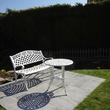 Rose Bench Set - White