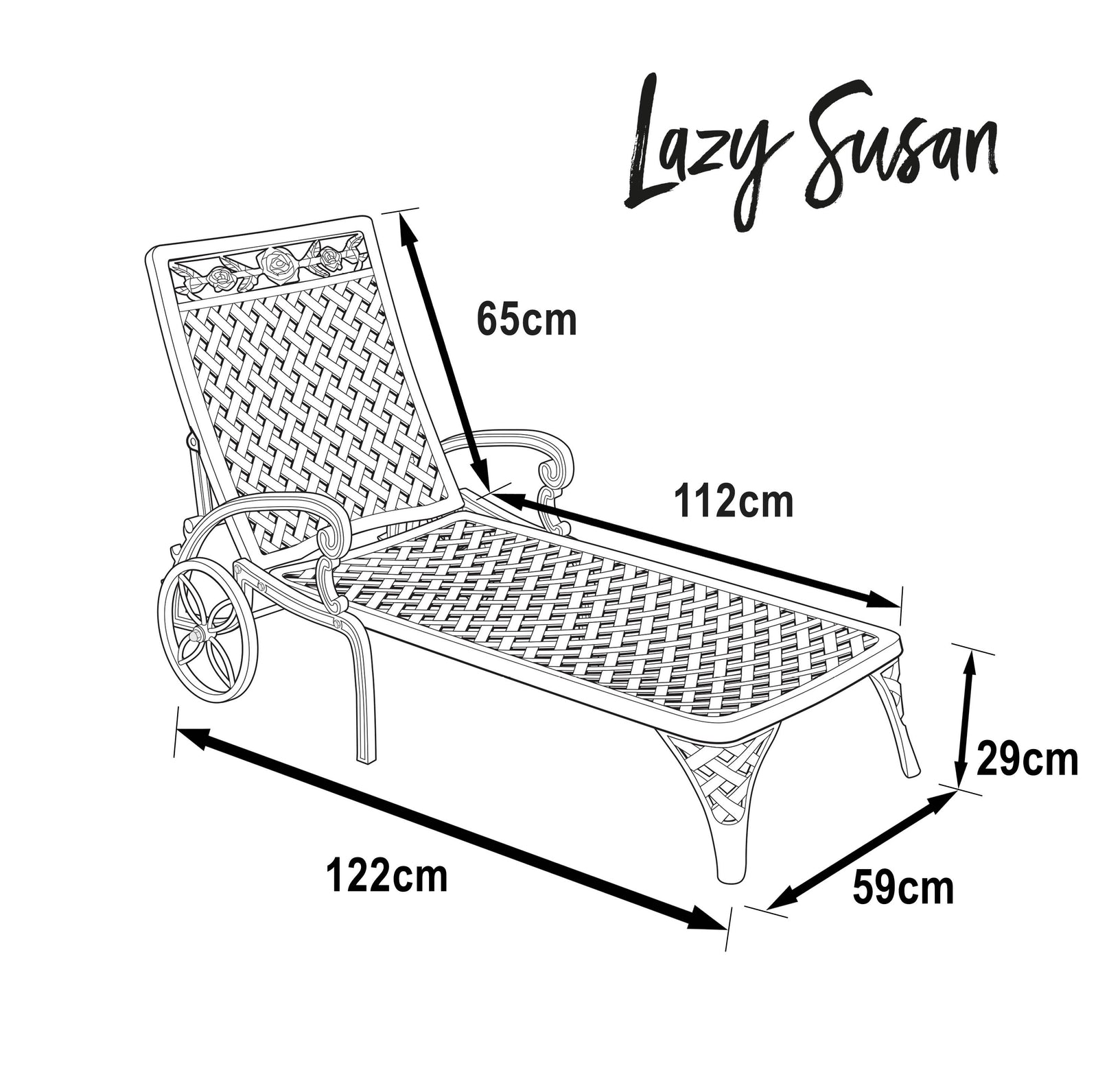 Rose Lounger Set - White