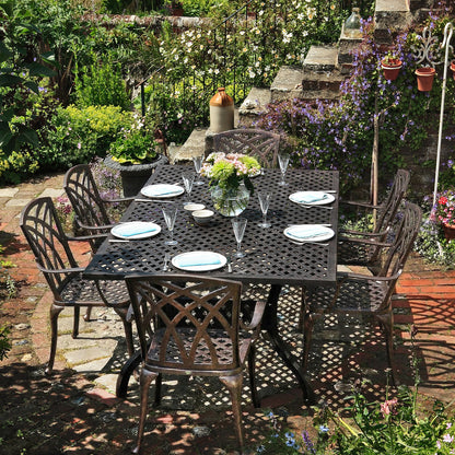 Sophia Table 6 Seater Set - Antique Bronze