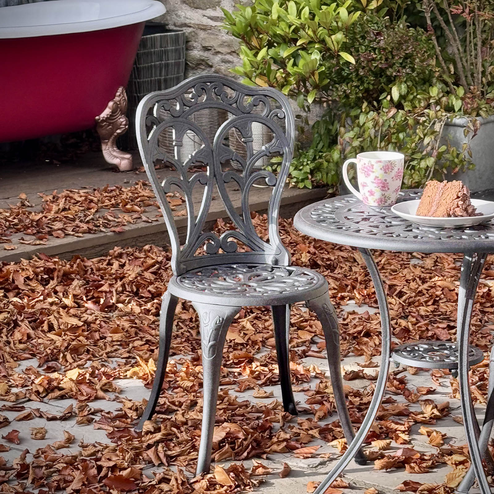 Tulip Bistro 2 Seater Set - Slate