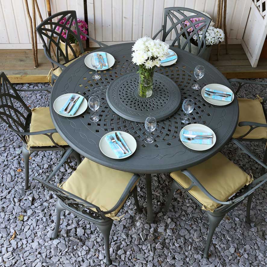 Amelia Table 8 Seater Set - Slate