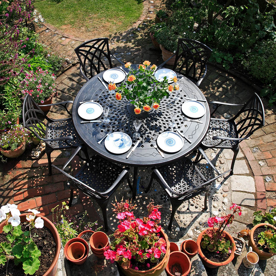 Amelia Table 8 Seater Set - Antique Bronze
