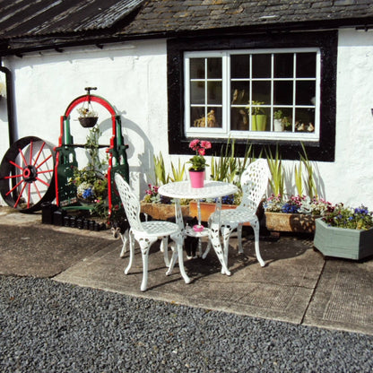 Rose Bistro Set 4 Seater Set - White