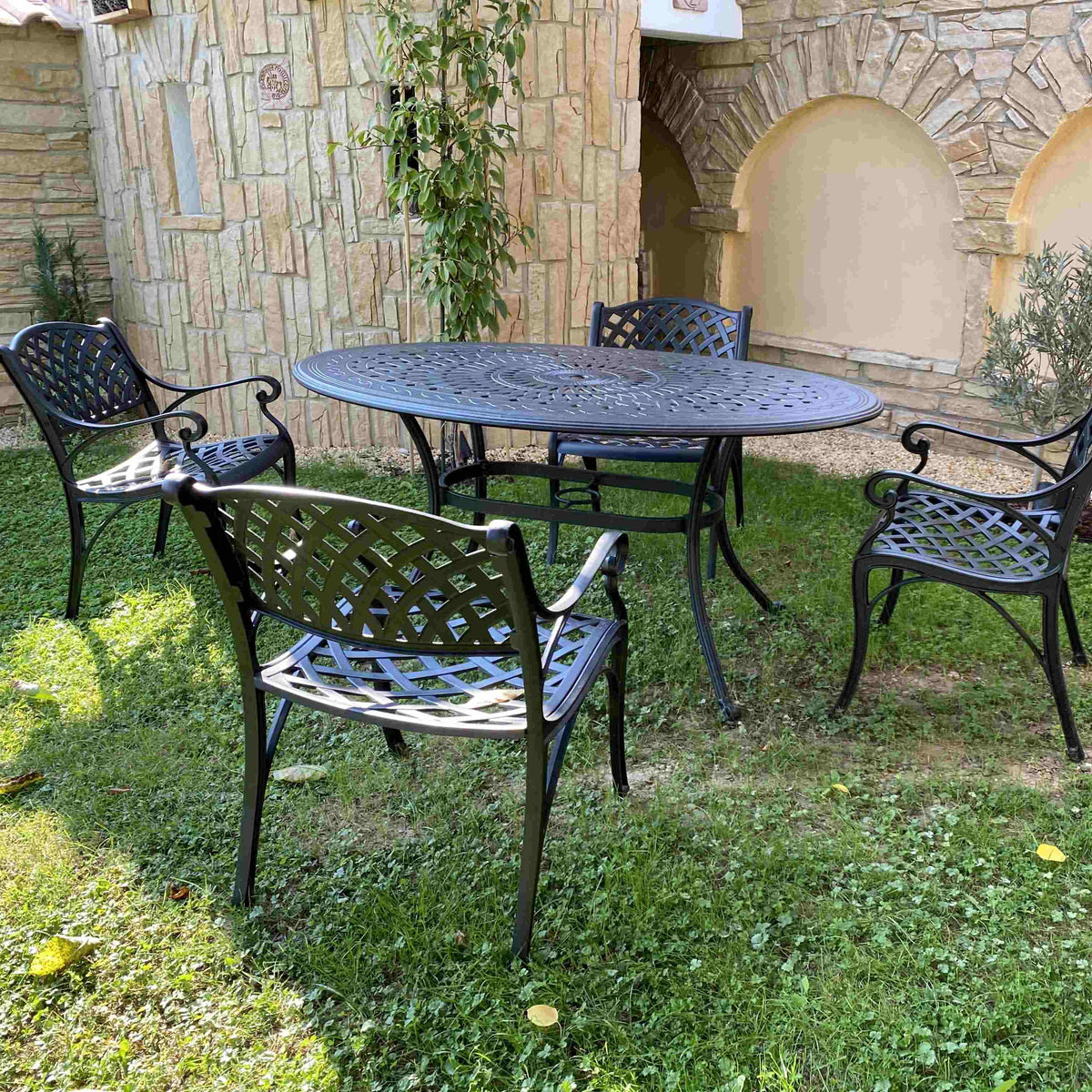 Emily Table 4 Seater Set - Antique Bronze