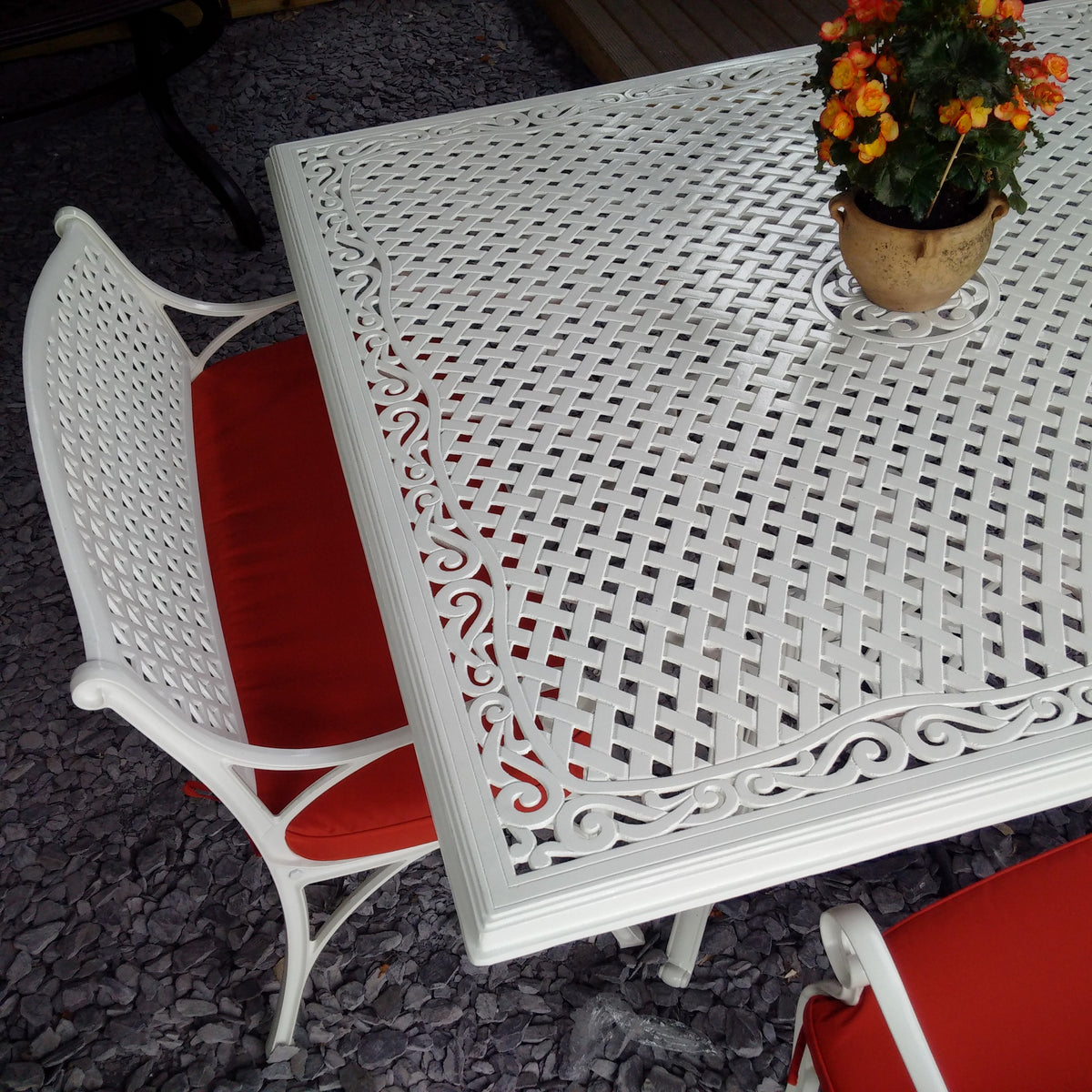 Tanya Table 8 Seater Set - White