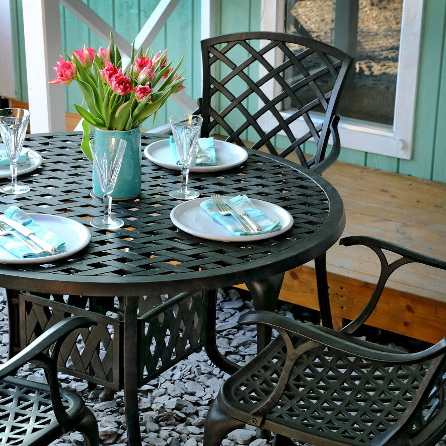 Sarah Table 4 Seater Set - Antique Bronze