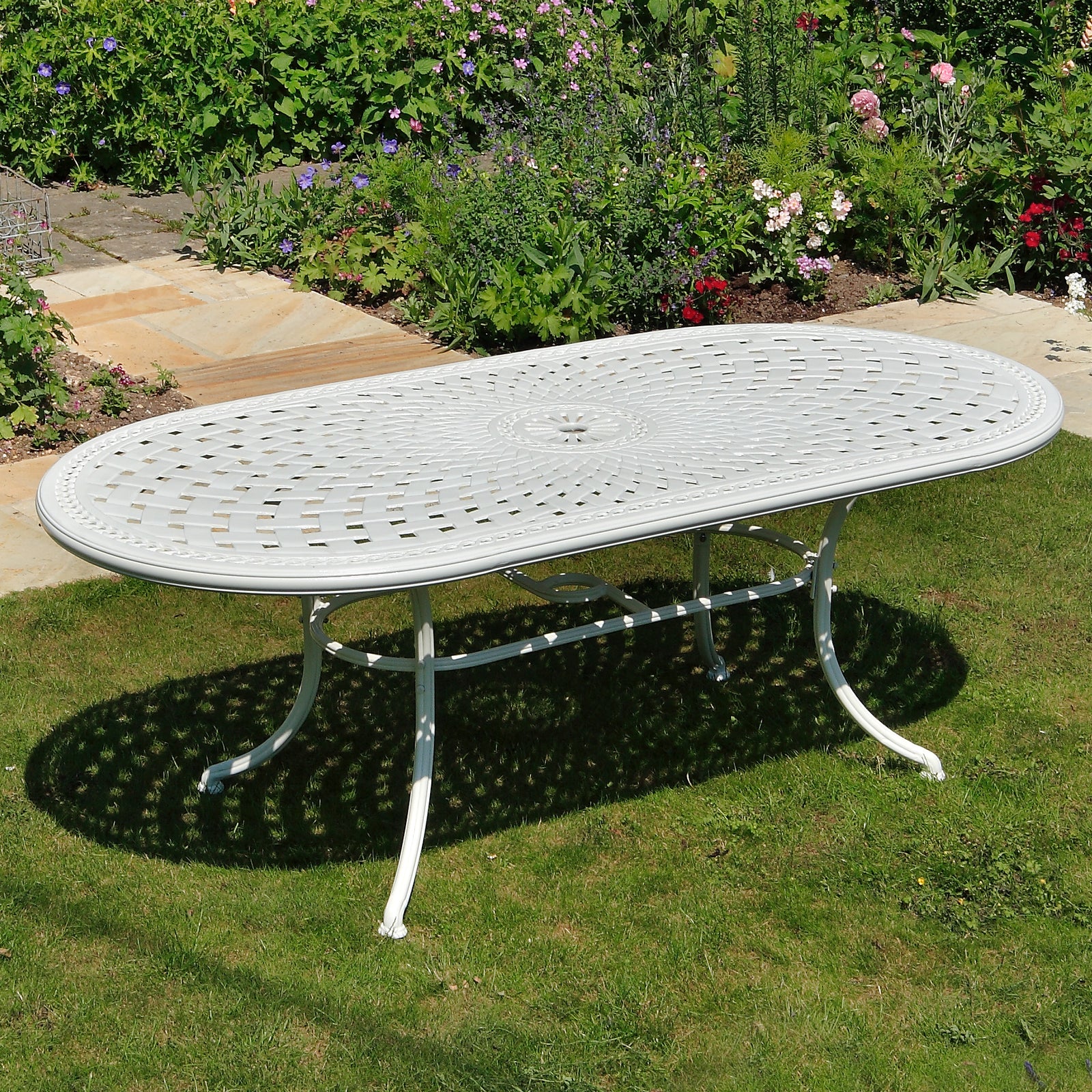 Catherine Table 6 Seater Set - White