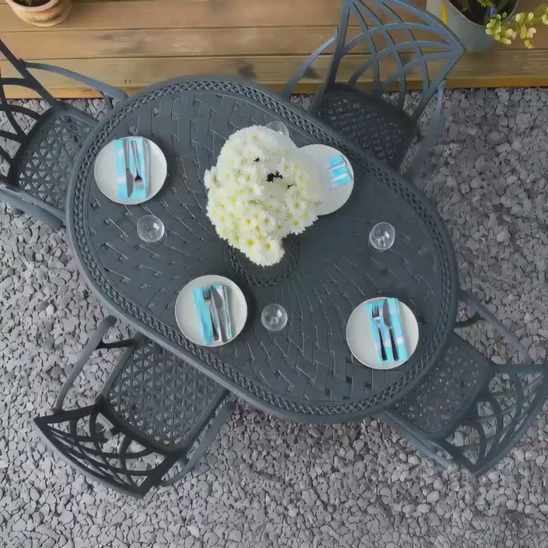 June Table 4 Seater Set - Slate