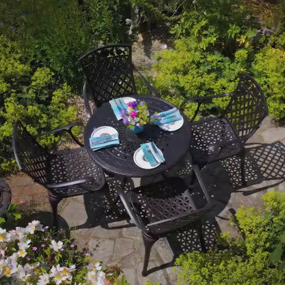 Anna Table 4 Seater Set - Antique Bronze