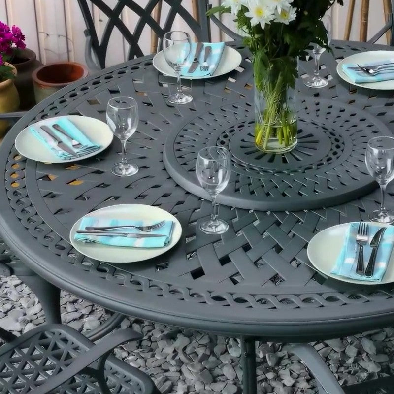 Frances Table 6 Seater Set - Slate
