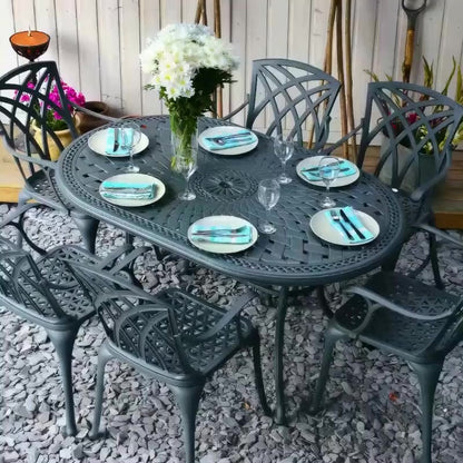 June Table 6 Seater Set - Slate
