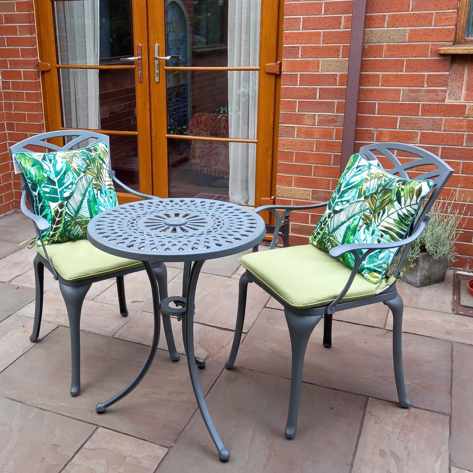 Eve Bistro Table 2 Seater Set - Slate