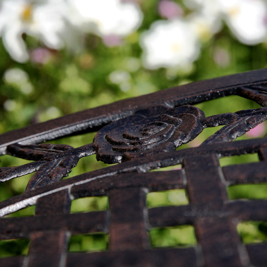 Rose Table 2 Seater Set - Antique Bronze