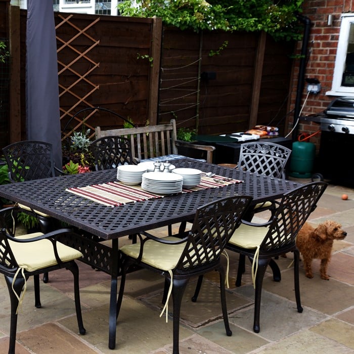 Sophia Table 14 Seater Set - Antique Bronze