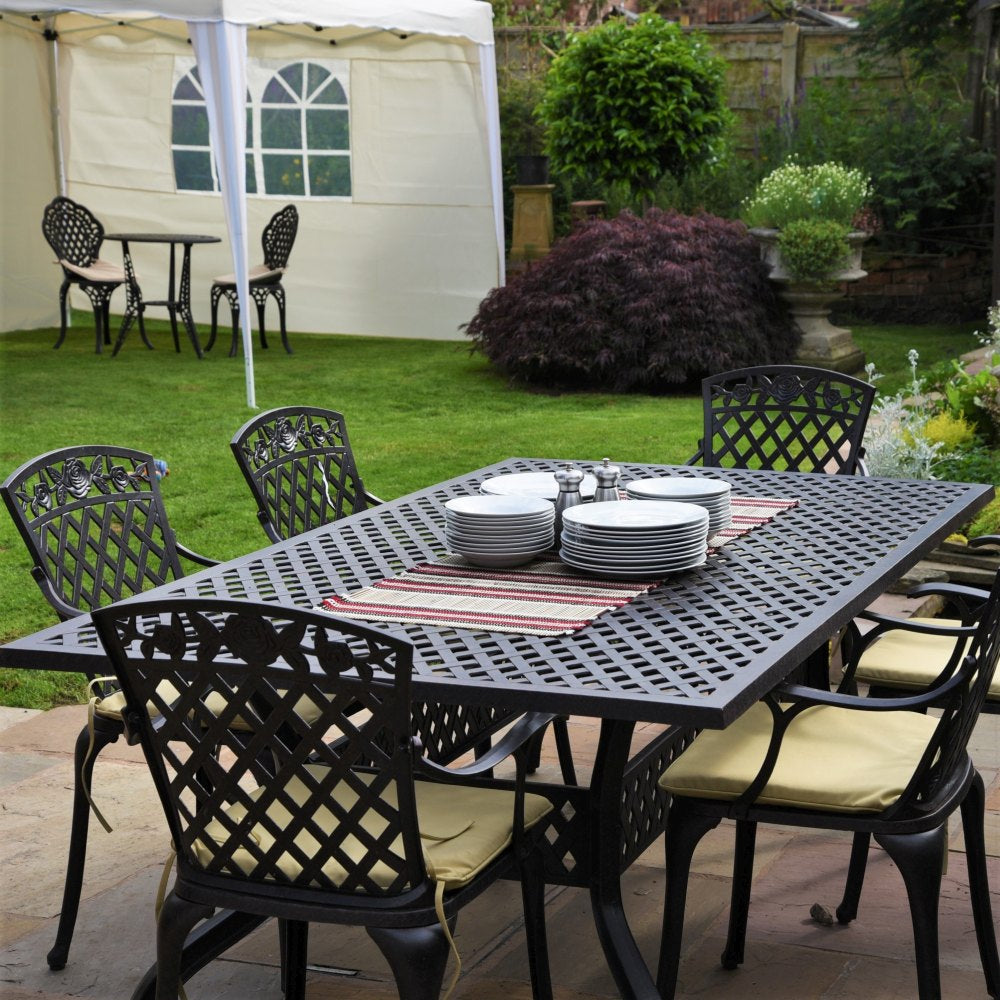 Sophia Table 6 Seater Set - Antique Bronze