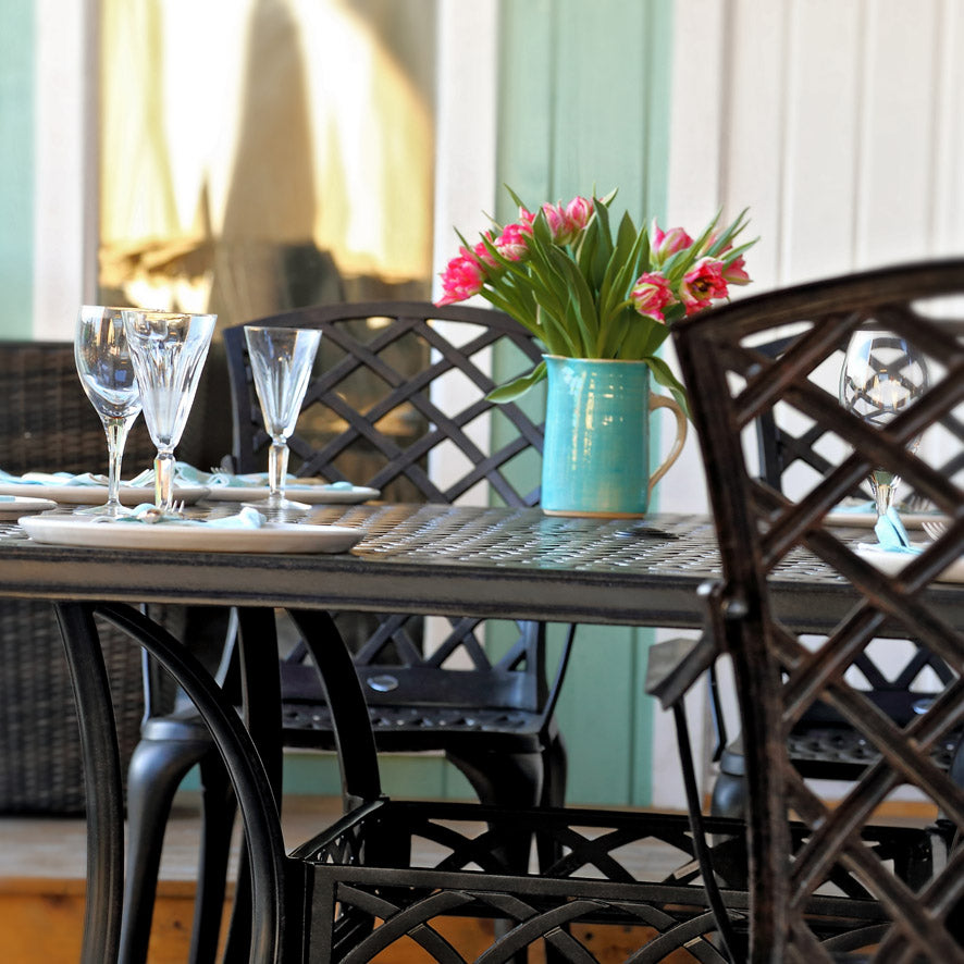 Tanya Table 8 Seater Set - Antique Bronze