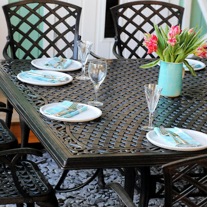 Tanya Table 8 Seater Set - Antique Bronze