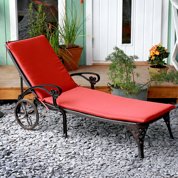 Sun Lounger Red Lounge Cushions Lattice Lounger Cushion Terracotta
