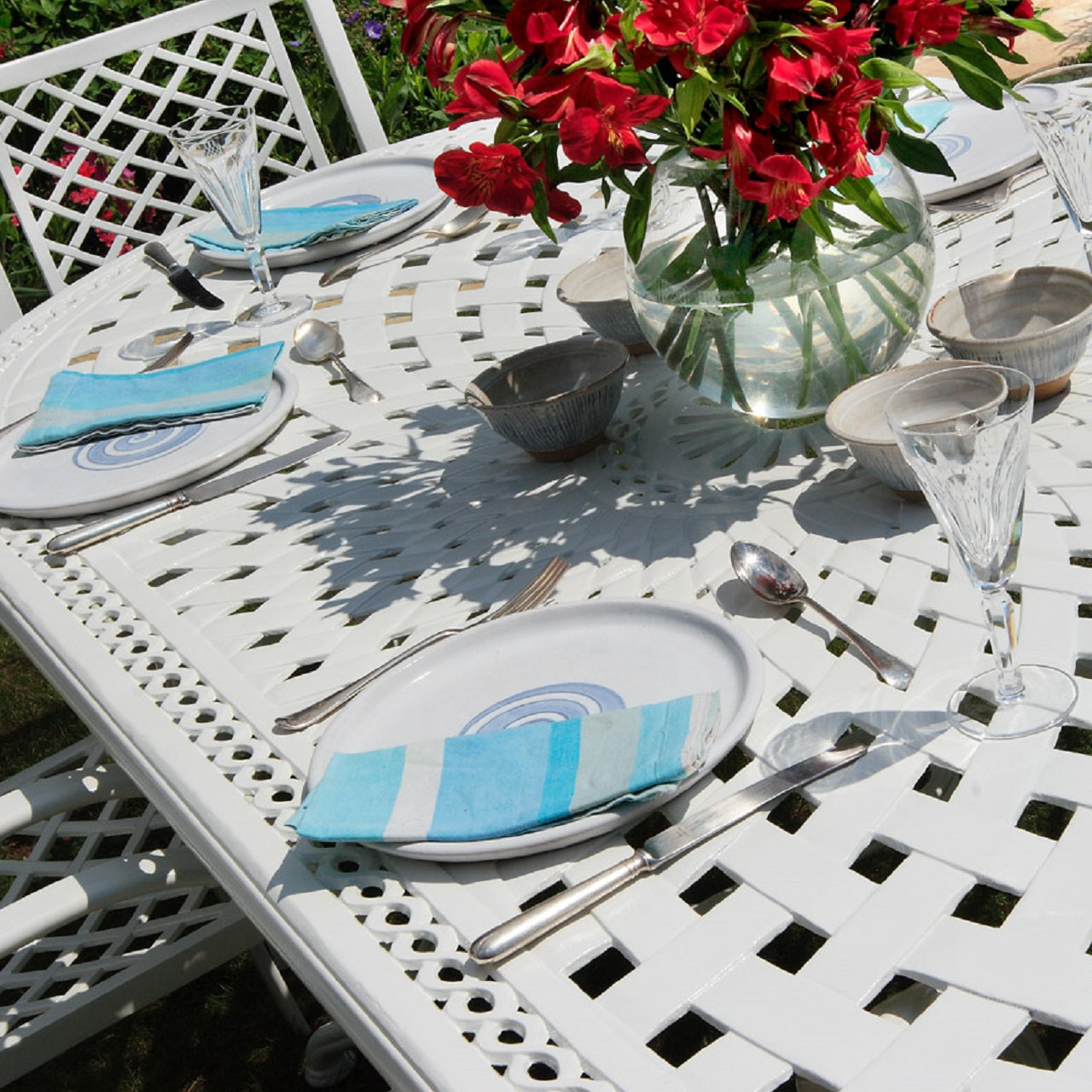 Catherine Table 8 Seater Set - White