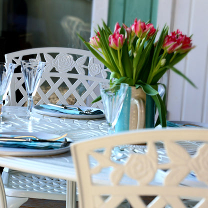 Emily Table 4 Seater Set - White