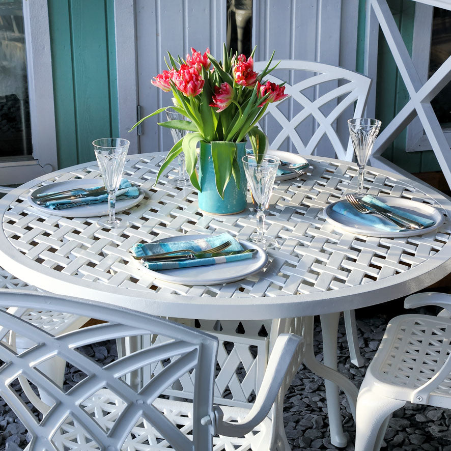 Lisa Table 4 Seater Set - White
