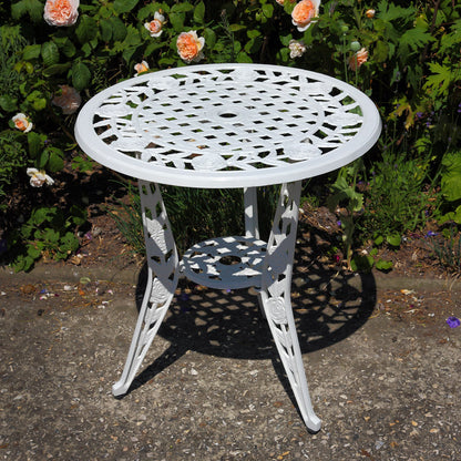 Rose Table Set 2 Seater Set - White