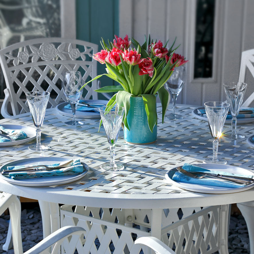 Sarah Table 4 Seater Set - White