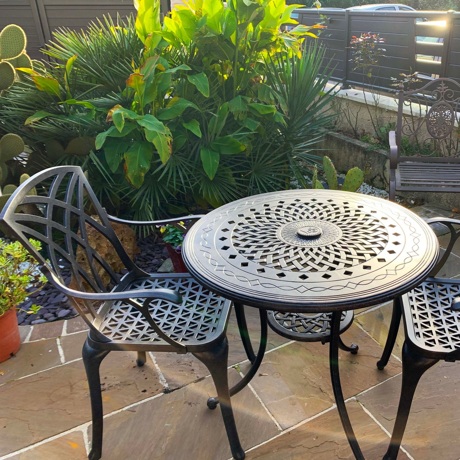 Lazy Susan Garden Chair And Table Set Anna Small Garden Patio