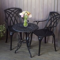 Preview: London Rose Table - Antique Bronze (2 Seater Set)
