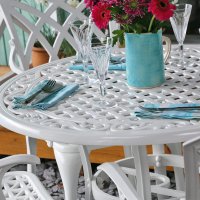 Preview: Hannah Table - White (2 seater set)
