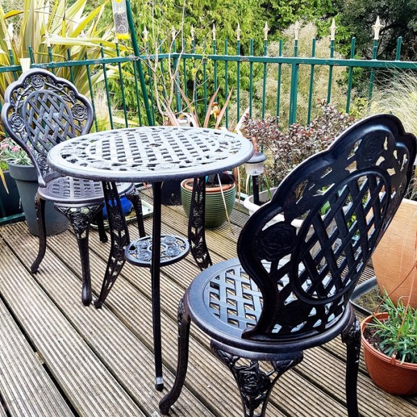 Bistro Set 2 Seater Garden Table, How To Strip Paint From Aluminium Garden Furniture