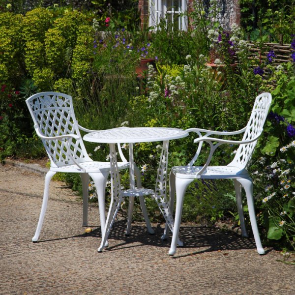 Ivy Bistro Table - White (2 seater set)