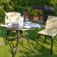 Preview: Mia Table - Antique Bronze (2 seater set)