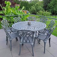 Preview: Frances Table - Slate (8 seater set)