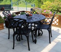 Preview: Flora Table - Antique Bronze (4 seater set)