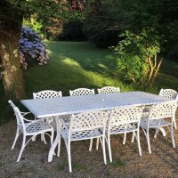Preview: Madison Table 2.6m - White (8 seater set)