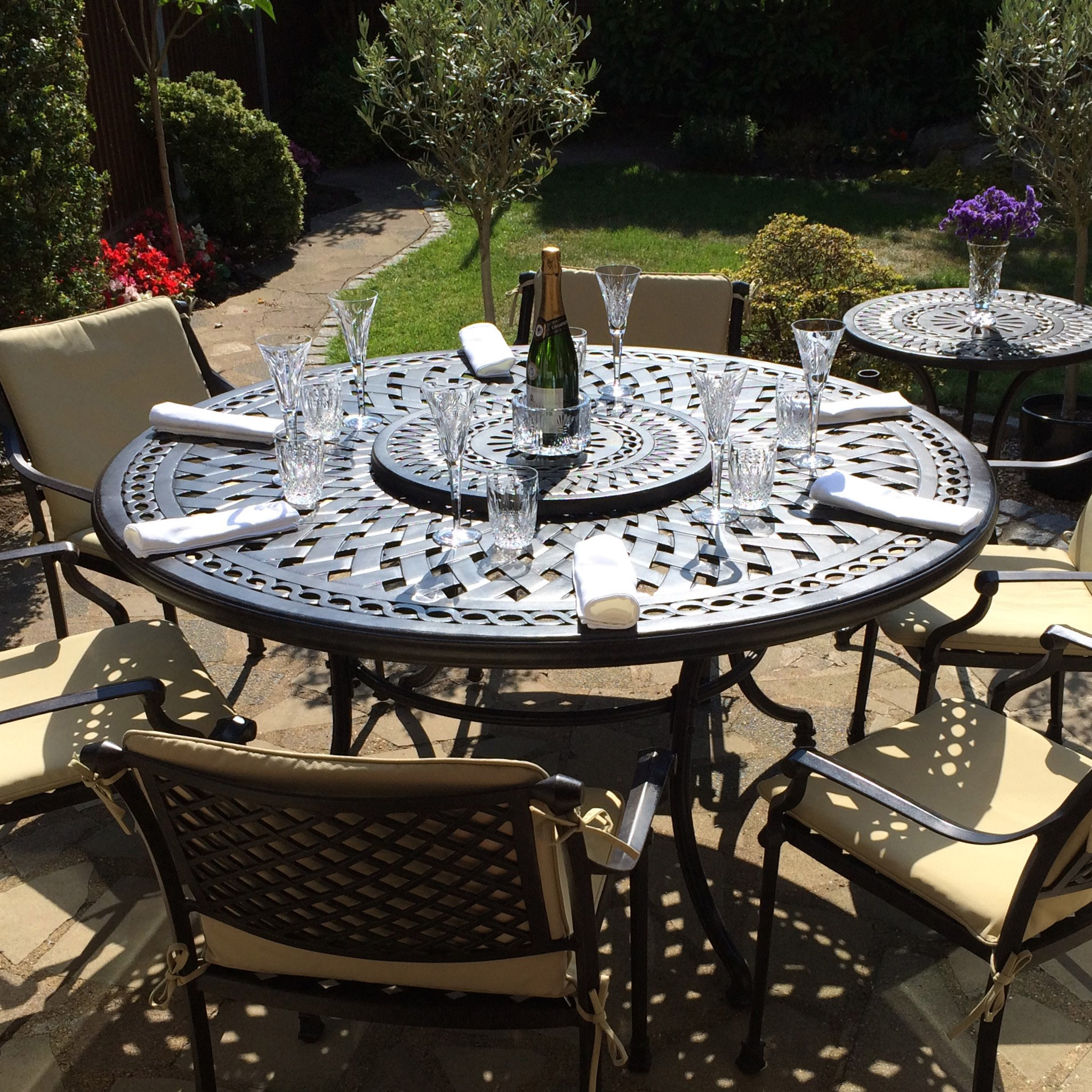 Why purchase a Frances Round Garden Dining Table from Lazy Susan?