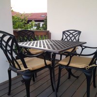 Preview: Lucy Table - Antique Bronze (4 seater set)