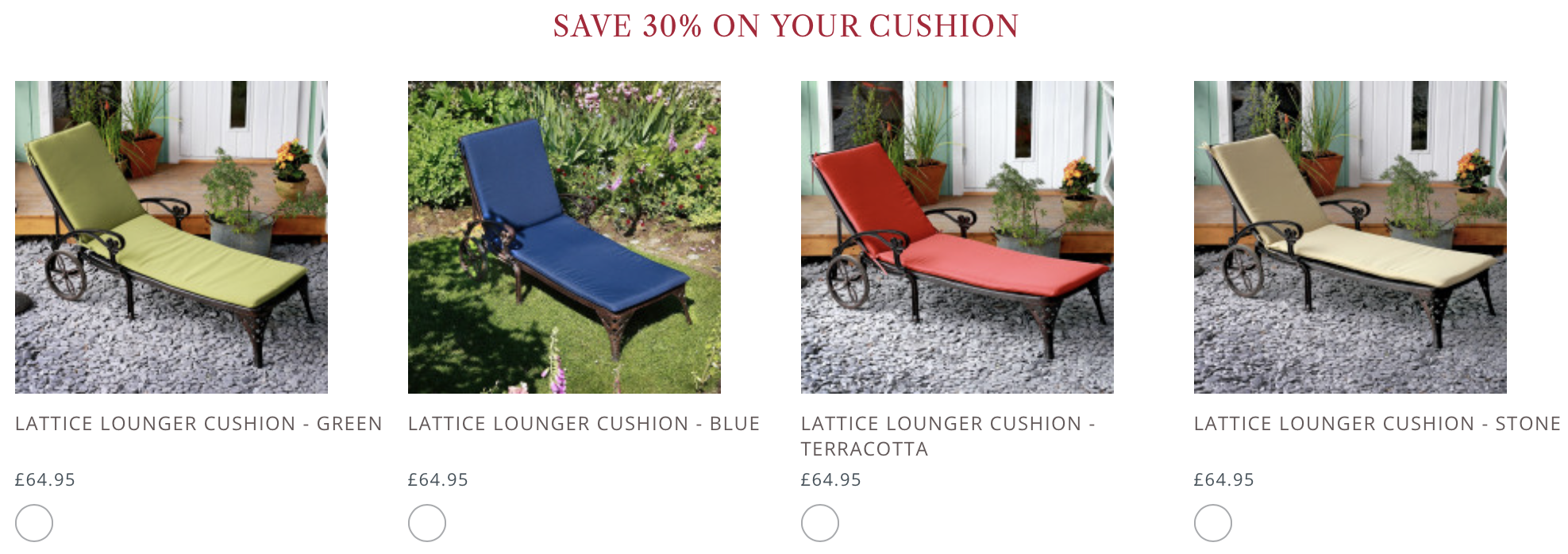 Garden Sun Lounger Cushions