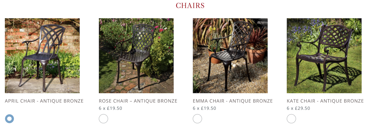 Anna Garden Bistro Chair Upgrades