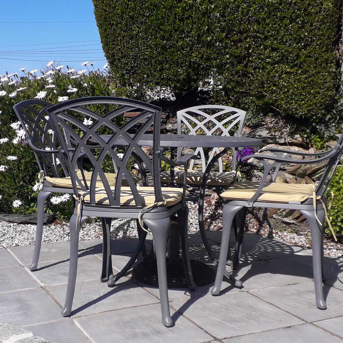 Mia 88 cm Round Garden Table and Chairs