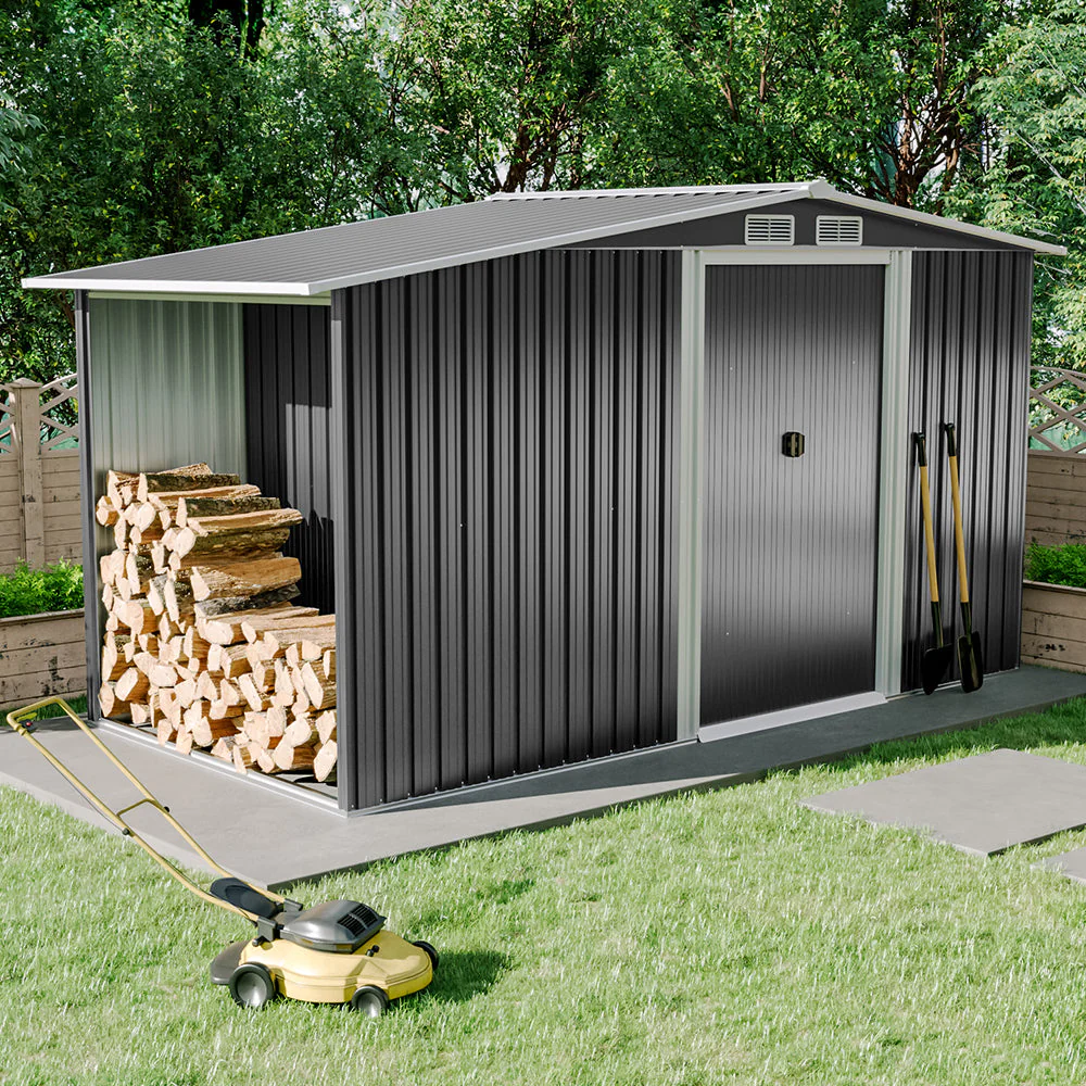 Garden Furniture Storage Solutions | Steel Garden Shed with Gable Roof from Living & Home