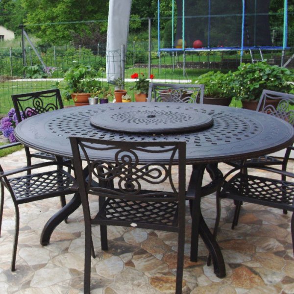 The Rosie 8 Seater Garden Table Set, Second Hand Wrought Iron Outdoor Furniture