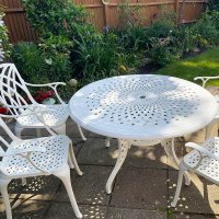 Preview: Amy Table - White (4 seater set)